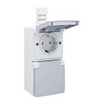 WD wandcontactdoos spatwaterdicht 220v dubbel-Extern