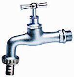 Buitenkraan chroom 3/4" x 20 chroom