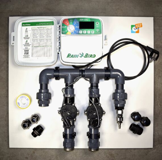 1-2-3 Sproeisysteem met PREFAB wandverdeler voor max 2 zones