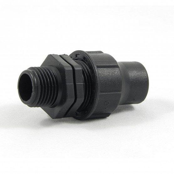 Rechte koppeling 16 x 1/2" buitendraad