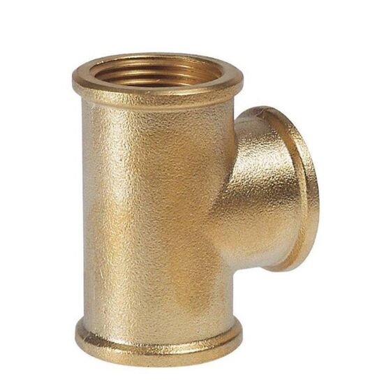 Messing T-stuk 3/4" binnendraad