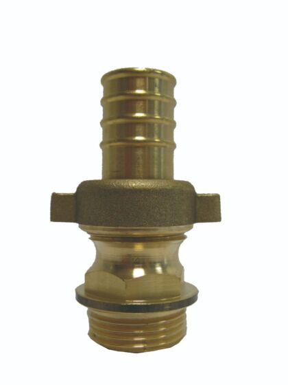 Messing 3/3 koppeling + moer 1 1/4" x 32 mm