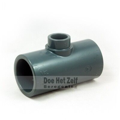 PVC T-stuk verloop met lijmfitting