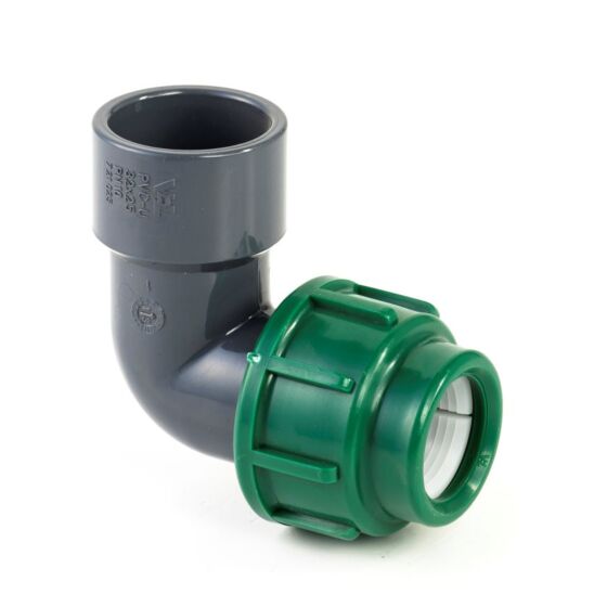 VDL Klemkoppeling knie Pe x lijm PVC
