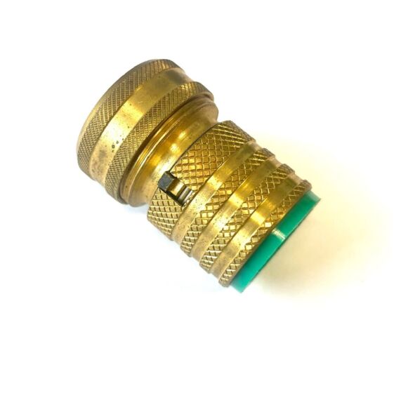 Messing slangkoppeling klik 19 mm zonder waterstop