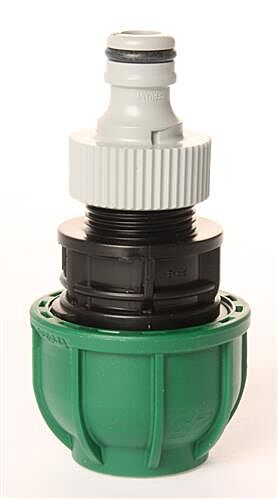 Aansluitkoppeling Pe 16mm  met Gardena tule