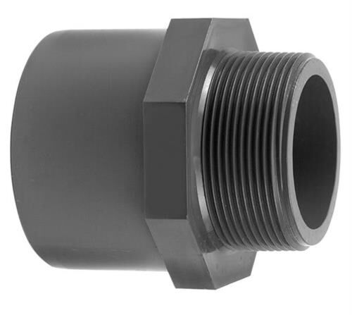 PVC Puntstuk 50/63 mm x 1 1/2" - 16 bar