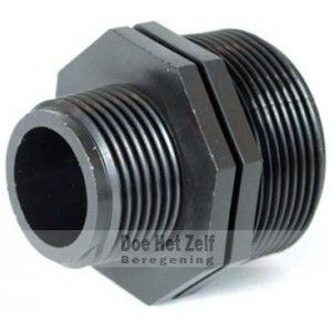 P.P. nippel 1" x 1/2"