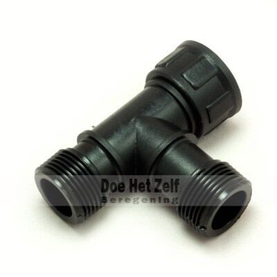 Manifold T-stuk 2x 1" buiten / 1x 1" binnendraad