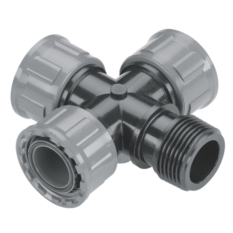 GARDENA Ventiel-kruisstuk 3x1"bi + 1x1" bui