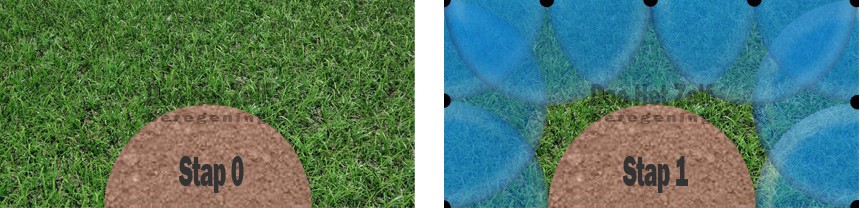 hol gazon besproeien stap 0 en 1