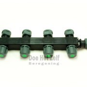 voorbeeld verdeelunit met 4 weg afsluiters